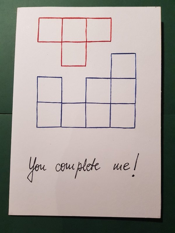 Valentinstagskarte Tetris